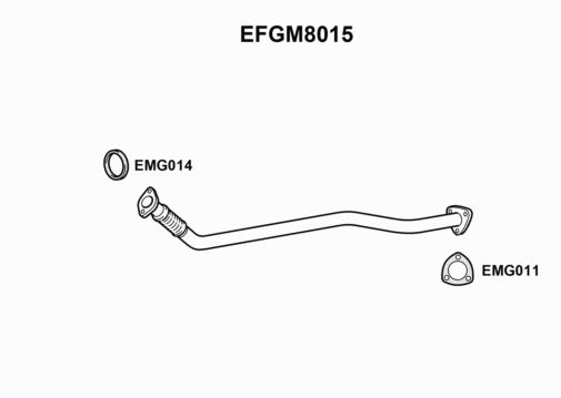 EXHAUST PIPE - EUROFLO ENGLAND EFGM8015