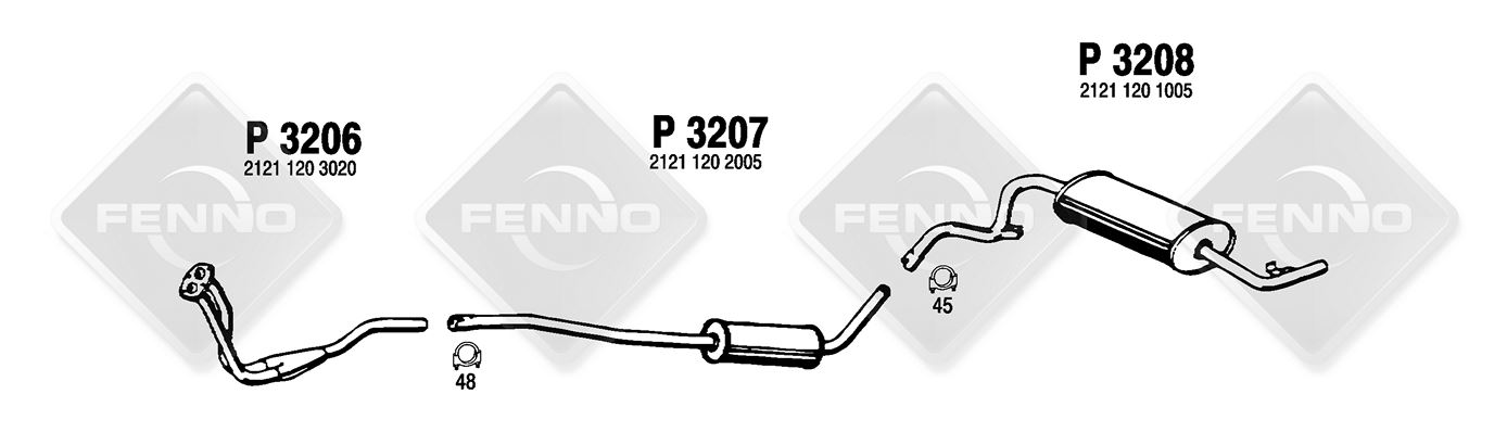TŁUMIK ŁADA NIVA S.78- 1.6 4X4 - FENNOSTEEL FINLAND P3207