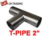 TEE T-PIPE  50,8 X  50,8/ 50,8 STAINLESS STEEL - GK TRADING 102-101