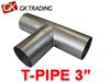 TEE T-PIPE  76,2 X  76,2/ 76,2 STAINLESS STEEL - GK TRADING 102-103