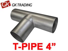 TEE T-PIPE 101,6 X 101,6/101,6 STAINLESS STEEL - GK TRADING 102-104