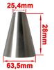 CONICAL REDUCTION 63,5/25,4MM L85 STAINLESS STEEL - GK TRADING 108-009