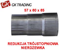 3 STEP REDUCTION W57-60-65 130MM STAINLESS STEEL - GK TRADING POLAND 108-357