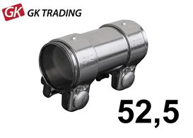 CONNECTOR PIPES 48/52,5 X 125MM STAINLESS STEEL - GK TRADING POLAND 131-618