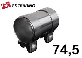 CONNECTOR PIPES 70/74,5 X 125MM STAINLESS STEEL - GK TRADING POLAND 131-624