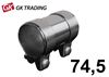 CONNECTOR PIPES 70/74,5 X 125MM STAINLESS STEEL - GK TRADING POLAND 131-624