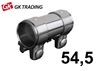 CONNECTOR PIPES 50/54,5 X 125MM STAINLESS STEEL - GK TRADING POLAND 131-625