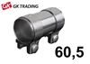 CONNECTOR PIPES 56/60,5 X 125MM STAINLESS STEEL - GK TRADING POLAND 131-626