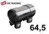 CONNECTOR PIPES 60/64,5 X 125MM STAINLESS STEEL - GK TRADING POLAND 131-627