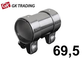 CONNECTOR PIPES 64/69,5 X 125MM STAINLESS STEEL - GK TRADING POLAND 131-628