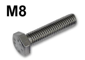 BOLT M8 X 35MM STAINLESS STEEL PE£EN -  133-002