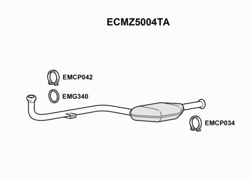 CATALYST  MERCEDES C220/C220 -  ECMZ5004TA