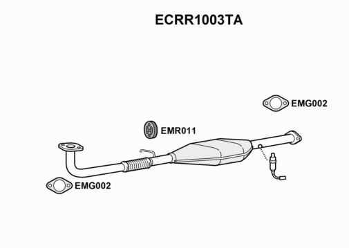 (R103) FRONT PIPE & CATALYST -  ECRR1003TA