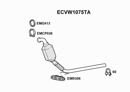 CATALYST - EUROFLO ENGLAND ECVW1075TA EF