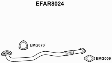 EXHAUST PIPE - EUROFLO ENGLAND EFAR8024