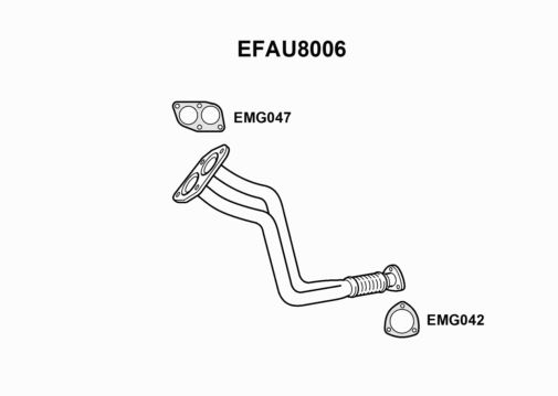 EXHAUST PIPE - EUROFLO ENGLAND EFAU8006 EF