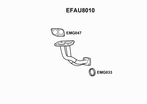 EXHAUST PIPE - EUROFLO ENGLAND EFAU8010 EF
