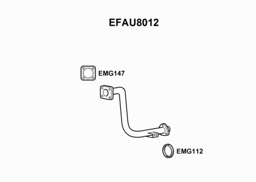 EXHAUST PIPE - EUROFLO ENGLAND EFAU8012 EF