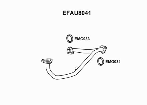 EXHAUST PIPE - EUROFLO ENGLAND EFAU8041 EF