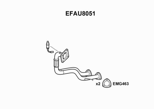 EXHAUST PIPE - EUROFLO ENGLAND EFAU8051 EF