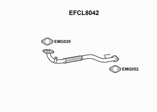 EXHAUST PIPE - EUROFLO ENGLAND EFCL8042 EF
