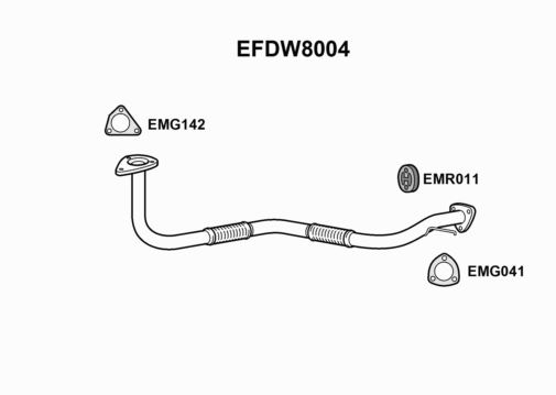 EXHAUST PIPE - EUROFLO ENGLAND EFDW8004