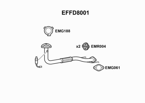 FRONT PIPE -  EFFD8001