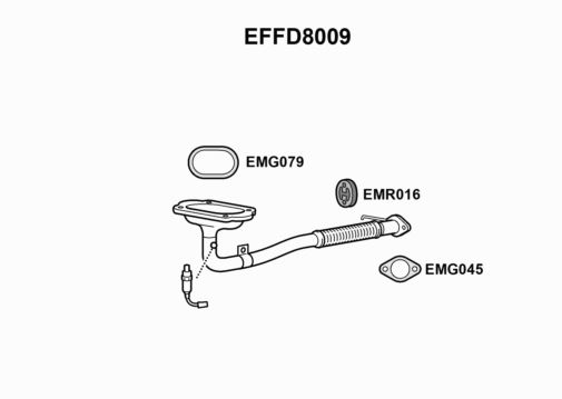 EXHAUST PIPE - EUROFLO ENGLAND EFFD8009 EF