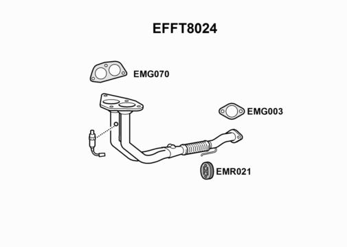 TWIN FRONT PIPE -  EFFT8024