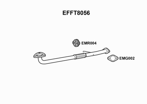 EXHAUST PIPE - EUROFLO ENGLAND EFFT8056 EF
