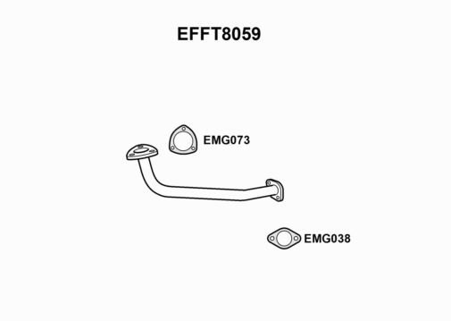 EXHAUST PIPE - EUROFLO ENGLAND EFFT8059 EF