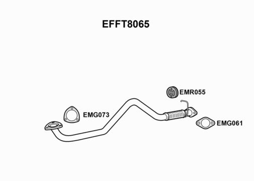 EXHAUST PIPE - EUROFLO ENGLAND EFFT8065 EF