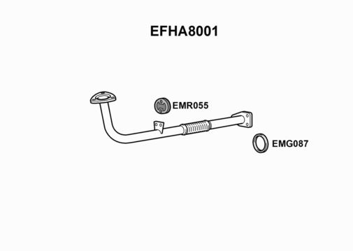 EXHAUST PIPE - EUROFLO ENGLAND EFHA8001 EF