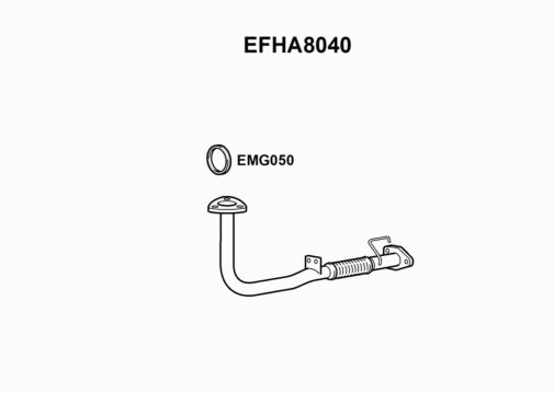 EXHAUST PIPE - EUROFLO ENGLAND EFHA8040 EF