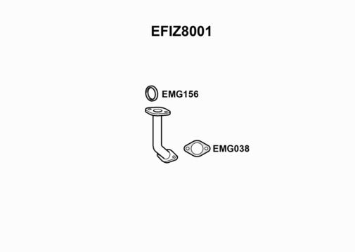 EXHAUST PIPE - EUROFLO ENGLAND EFIZ8001 EF