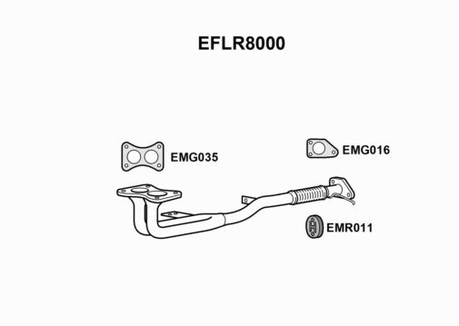 EXHAUST PIPE - EUROFLO ENGLAND EFLR8000 EF