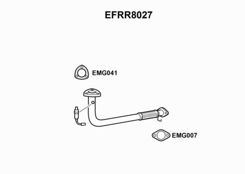 SINGLE FRONT PIPE -  EFRR8027