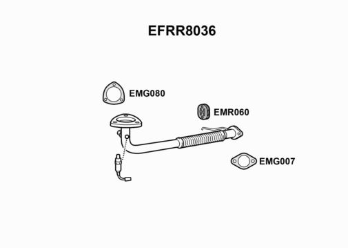 EXHAUST PIPE - EUROFLO ENGLAND EFRR8036