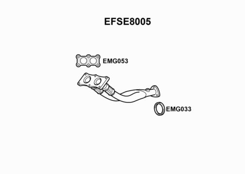 EXHAUST PIPE - EUROFLO ENGLAND EFSE8005 EF