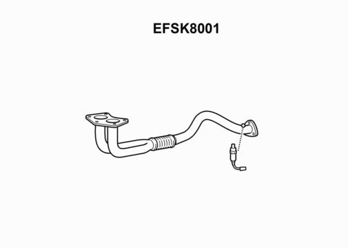 EXHAUST PIPE - EUROFLO ENGLAND EFSK8001 EF