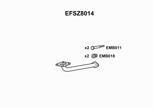 EXHAUST PIPE - EUROFLO ENGLAND EFSZ8014 EF