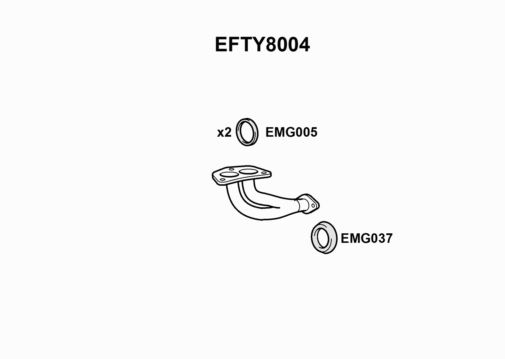 EXHAUST PIPE - EUROFLO ENGLAND EFTY8004 EF
