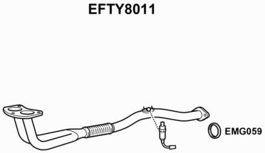 EXHAUST PIPE - EUROFLO ENGLAND EFTY8011 EF