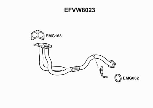 EXHAUST PIPE - EUROFLO ENGLAND EFVW8023 EF
