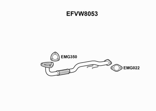 EXHAUST PIPE - EUROFLO ENGLAND EFVW8053 EF