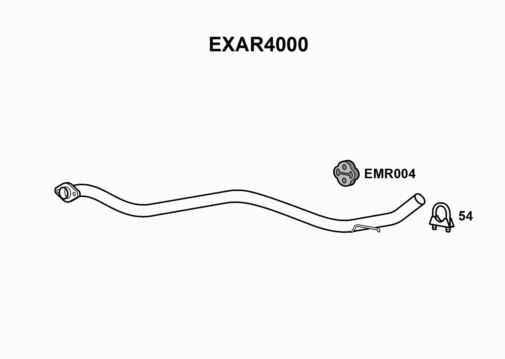 EXHAUST PIPE - EUROFLO ENGLAND EXAR4000 EF