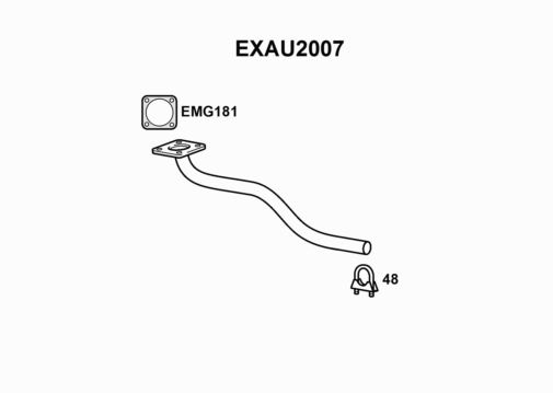 EXHAUST PIPE - EUROFLO ENGLAND EXAU2007 EF