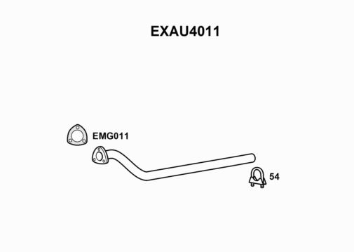 EXHAUST PIPE - EUROFLO ENGLAND EXAU4011 EF