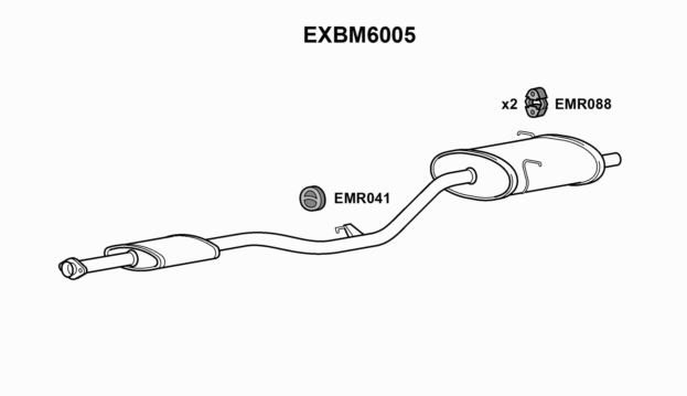 MUFFLER - EUROFLO ENGLAND EXBM6005 EF