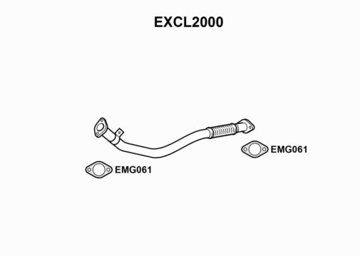 EXHAUST PIPE - EUROFLO ENGLAND EXCL2000 EF